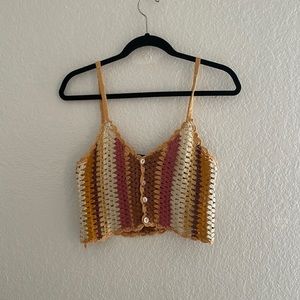 Zara crochet/knit crop top